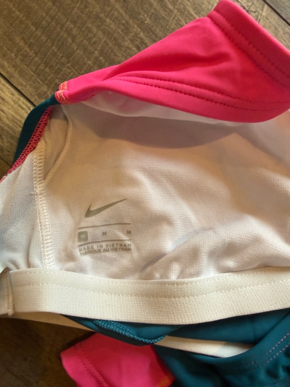 Nike Hot Pink and Teal Athletic Tankini Set - Picture 11 of 11